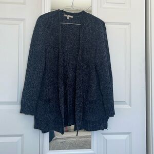 Seven 7 Blue Chenille Cardigan Sweater Size Large
